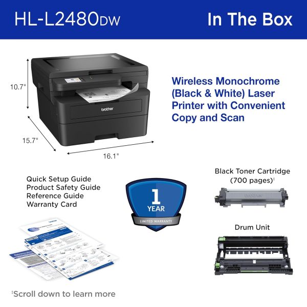 Review: Brother HL-L2480DW Wireless Monochrome Laser Printer