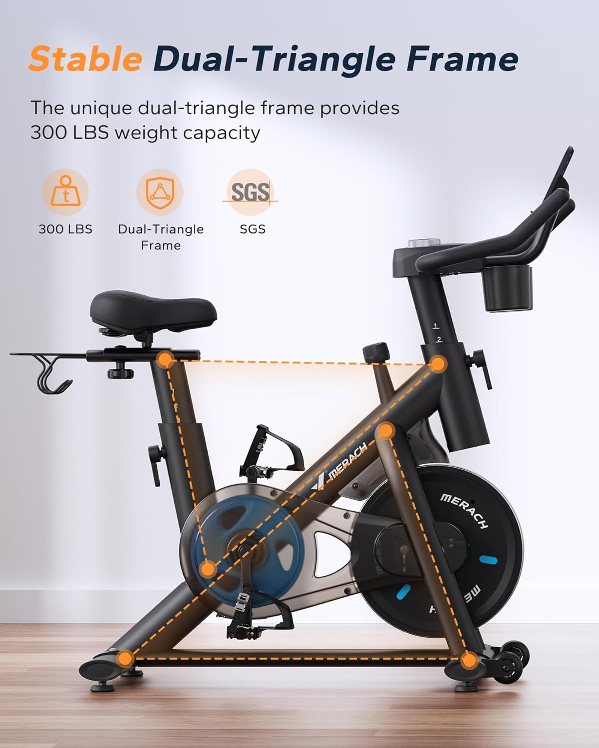 Review: MERACH Indoor Cycling Bike with App, 300lbs Capacity, Quiet